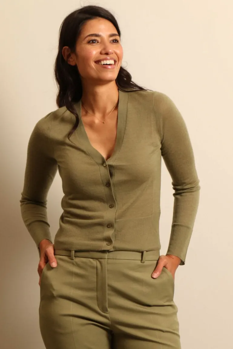 Joseph vest - JF008200 Cardigan - dark olive