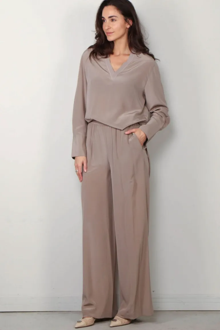 Joseph Blouse - Miller Crepe De Soie - Escargot