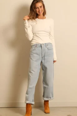 Joseph top - JF004762 Rd Nk Ls - Ivory