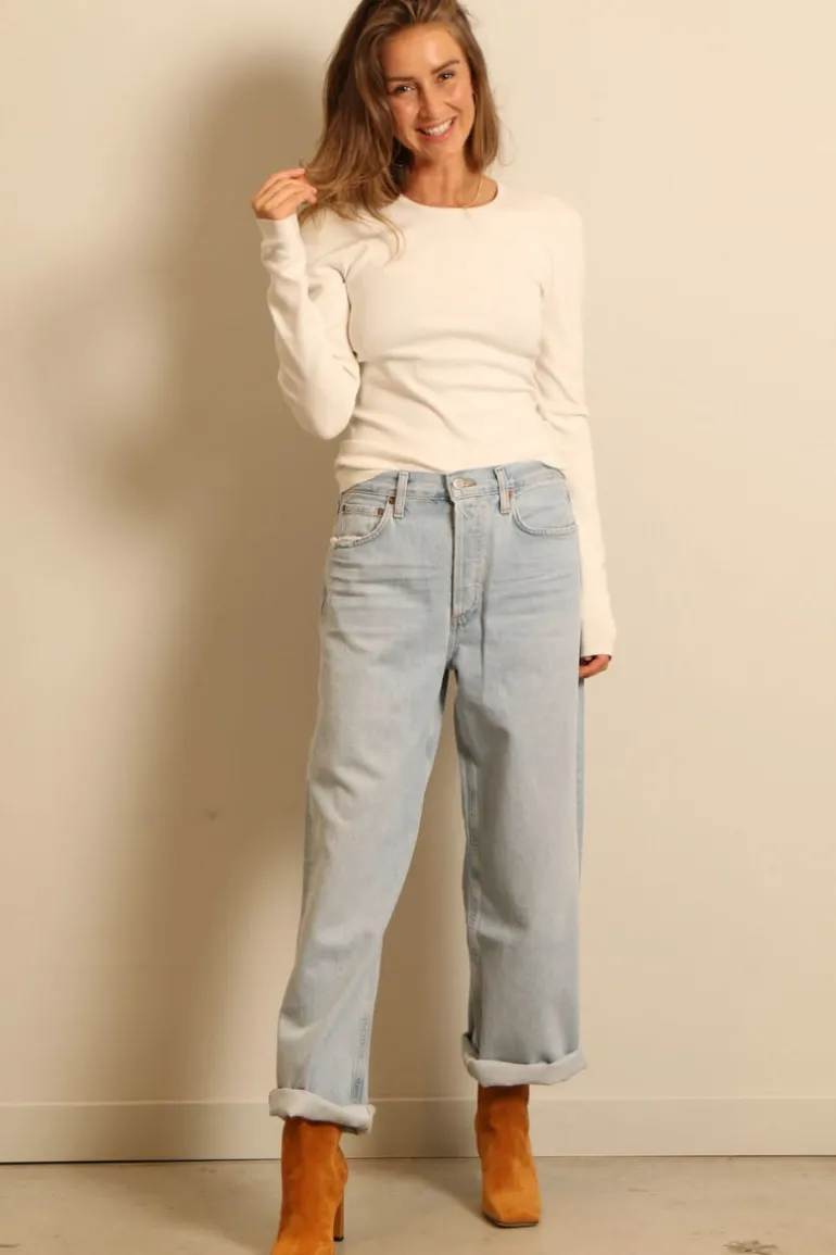 Joseph top - JF004762 Rd Nk Ls - Ivory
