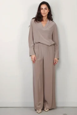 Joseph Blouse - Miller Crepe De Soie - Escargot