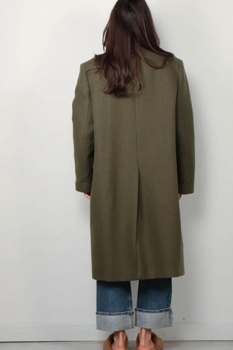 Kassl Editions Jas - Double breasted long wool - Mud