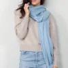 Lisa Yang Sjaal - Brushed Scarf - Powder Blue Brushed