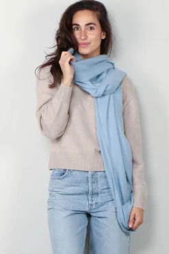 Lisa Yang Sjaal - Brushed Scarf - Powder Blue Brushed