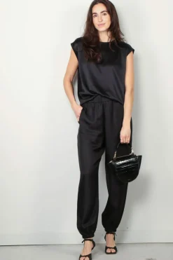 Lisa Yang Broek - High Rise Tapered Trousers - Midnight