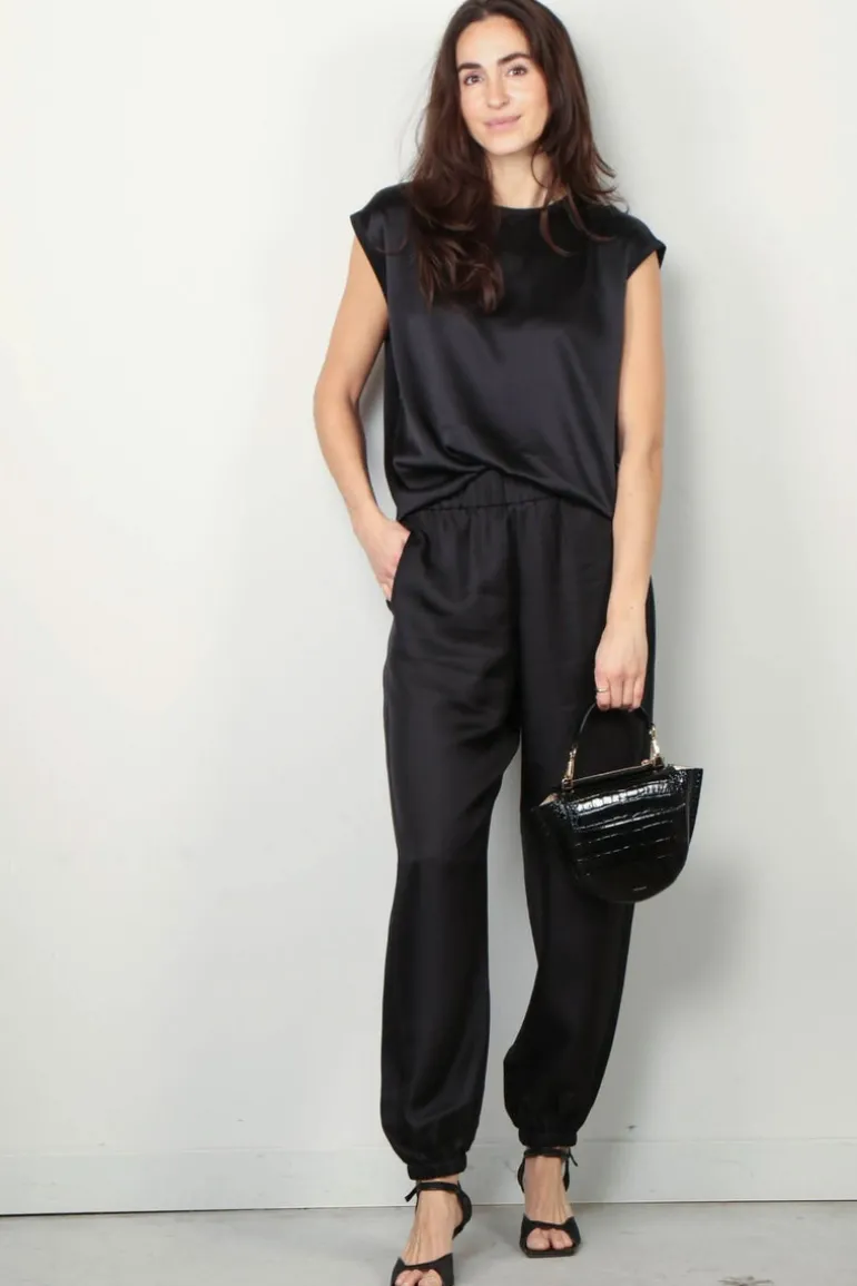 Lisa Yang Broek - High Rise Tapered Trousers - Midnight