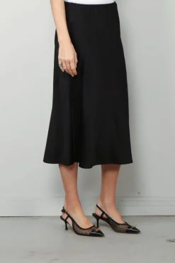 Lisa Yang Rok - Midi Skirt - Midnight