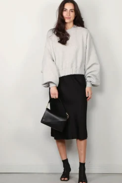 Lisa Yang Rok - Midi Skirt - Midnight