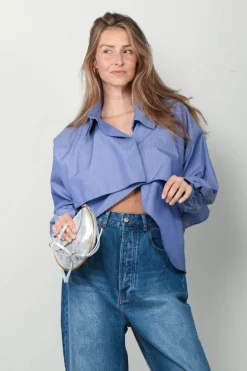 Margaux Lonnberg Blouse - Bird - Navy Stripes