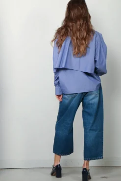 Margaux Lonnberg Blouse - Bird - Navy Stripes