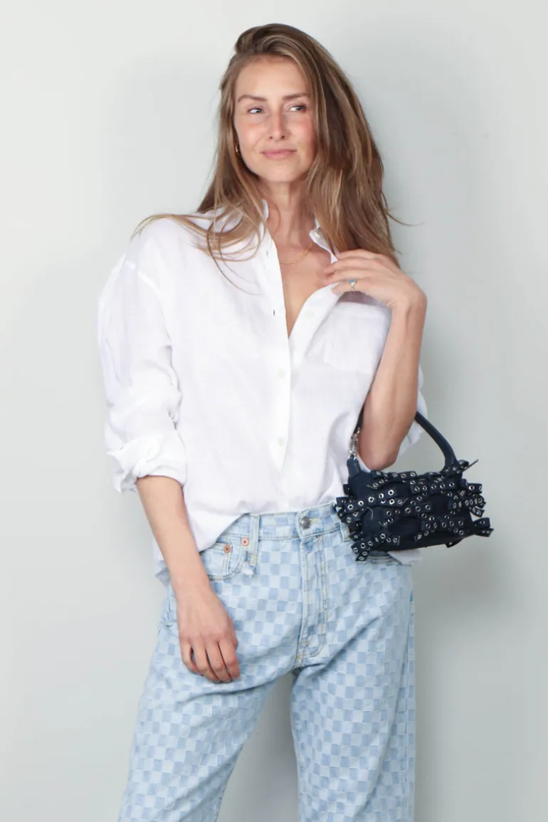 Maria McManus Blouse - A-line Tunic Shirt - White