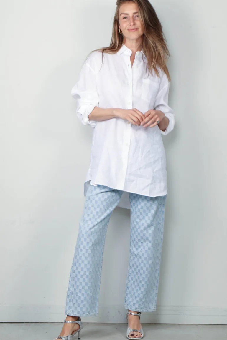 Maria McManus Blouse - A-line Tunic Shirt - White