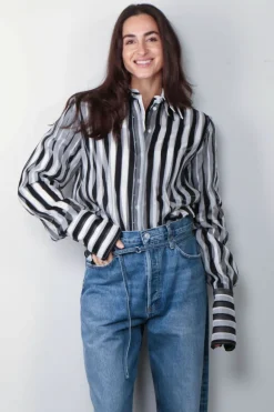 Max Mara Blouse -Sumero - Black Stripe