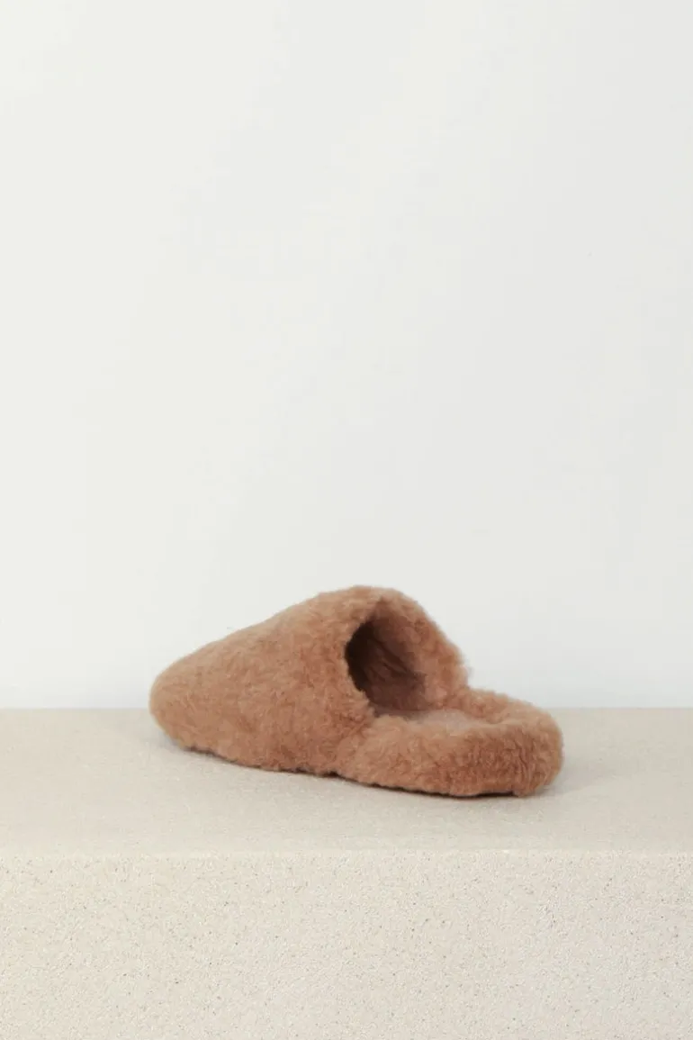 Max Mara Slippers - Teddyslipp - Camel