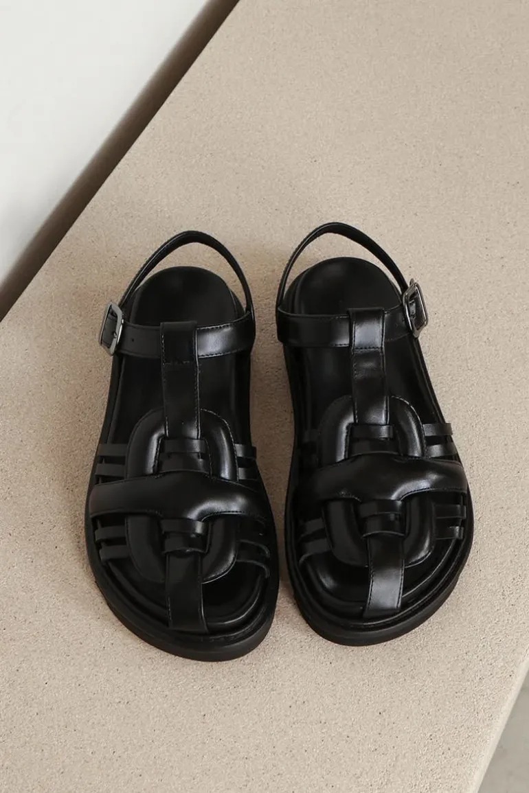 Morobé sandalen - ERIN 01 - BLACK LEATHER