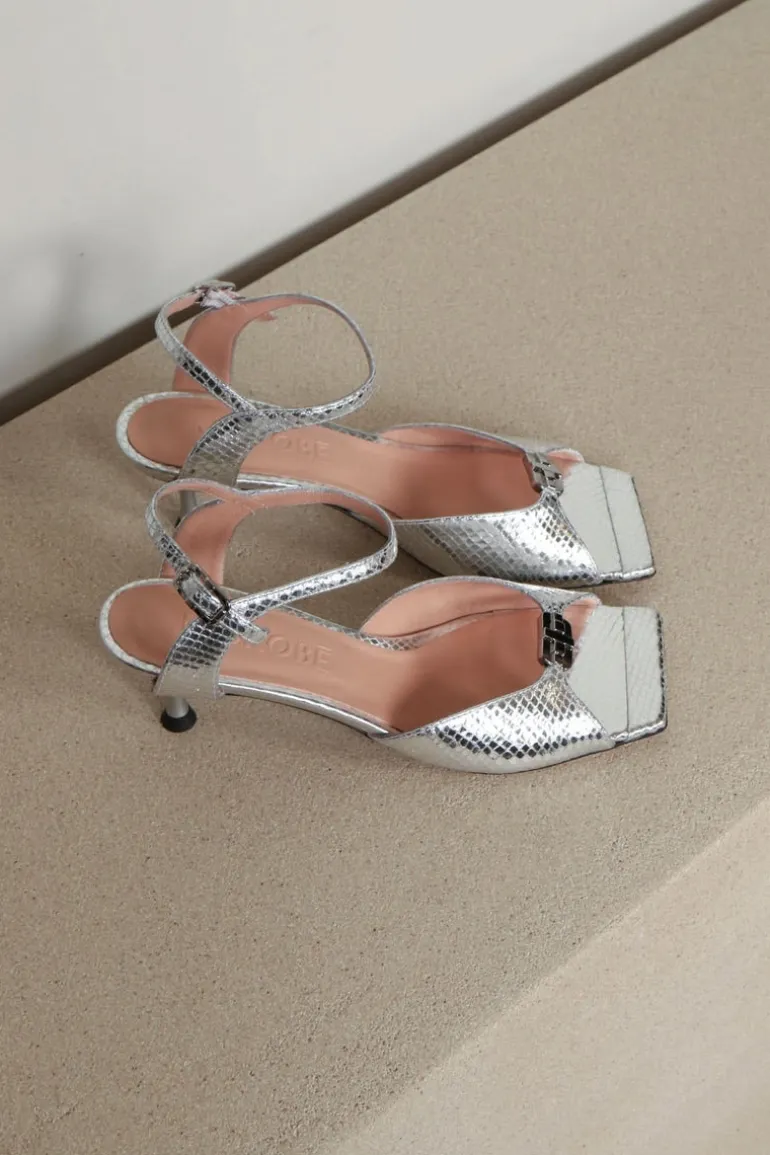 Morobé Sandalen - Grace Logo 92 - Silver Python