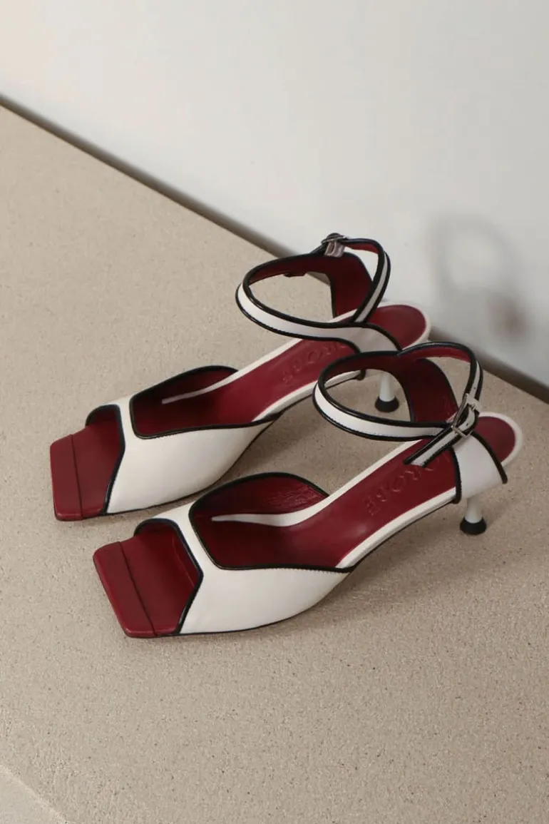 Morobé Sandalen - Griselda 01 - Ecru & Black