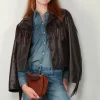 Nili Lotan Jacket - Eloi - Leather - Dark Brown