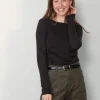 NILI LOTAN top - Long Sleeve - washed black