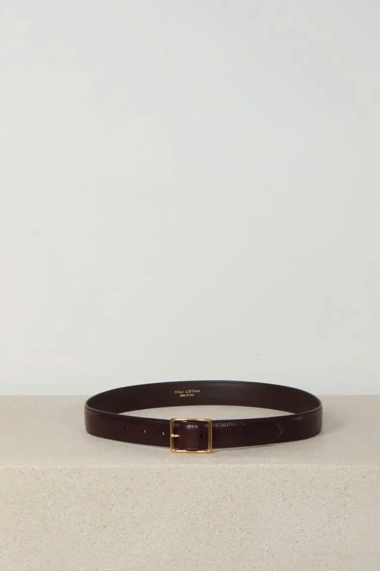 Nili Lotan Riem - Gabriele - Espresso - Antique Gold Buckle