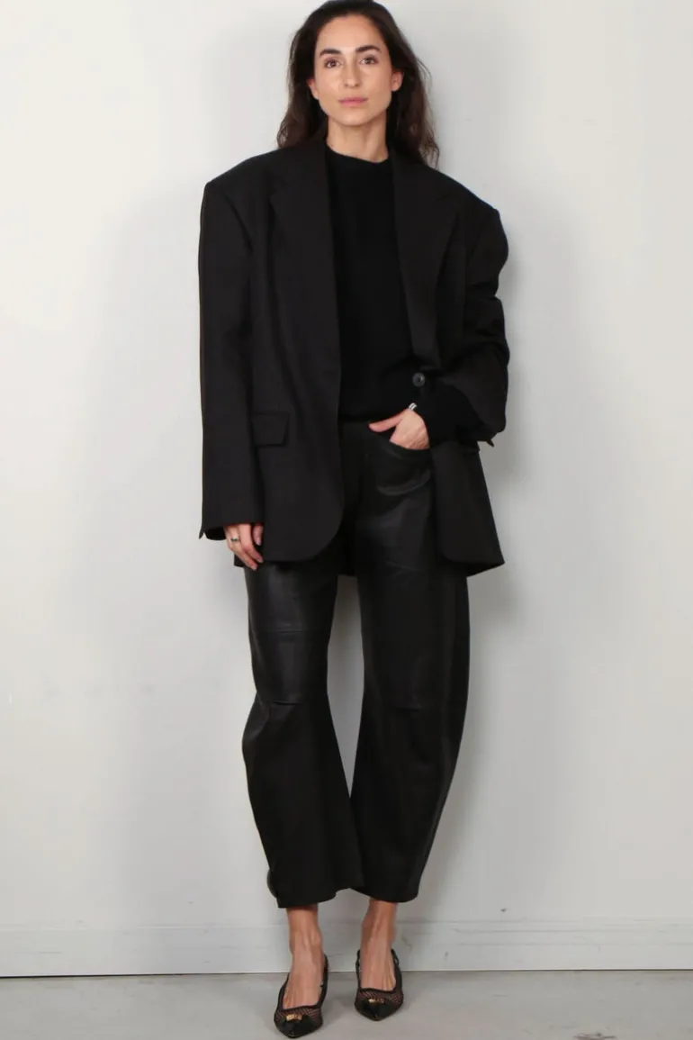 Nili Lotan Broek - Shon - Black Leather