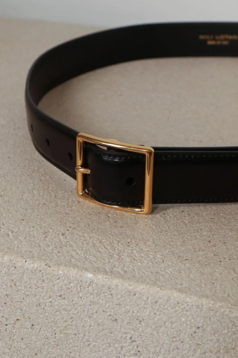 Nili Lotan Riem - Gabriele - Black - Antique Gold Buckle