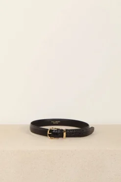 NILI LOTAN riem - Louise croc L39 - black shiny