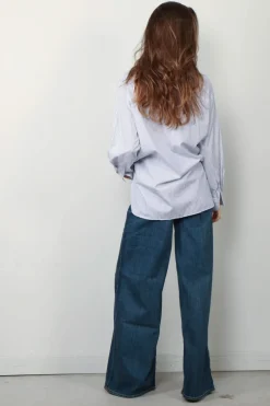 NILI LOTAN blouse - Yorke - thin stripes navy