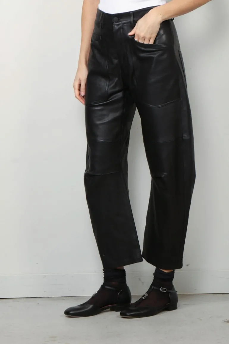 Nili Lotan Broek - Shon - Black Leather