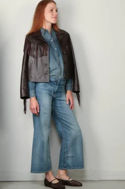 Nili Lotan Jacket - Eloi - Leather - Dark Brown
