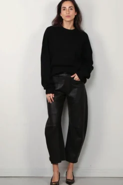 Nili Lotan Broek - Shon - Black Leather