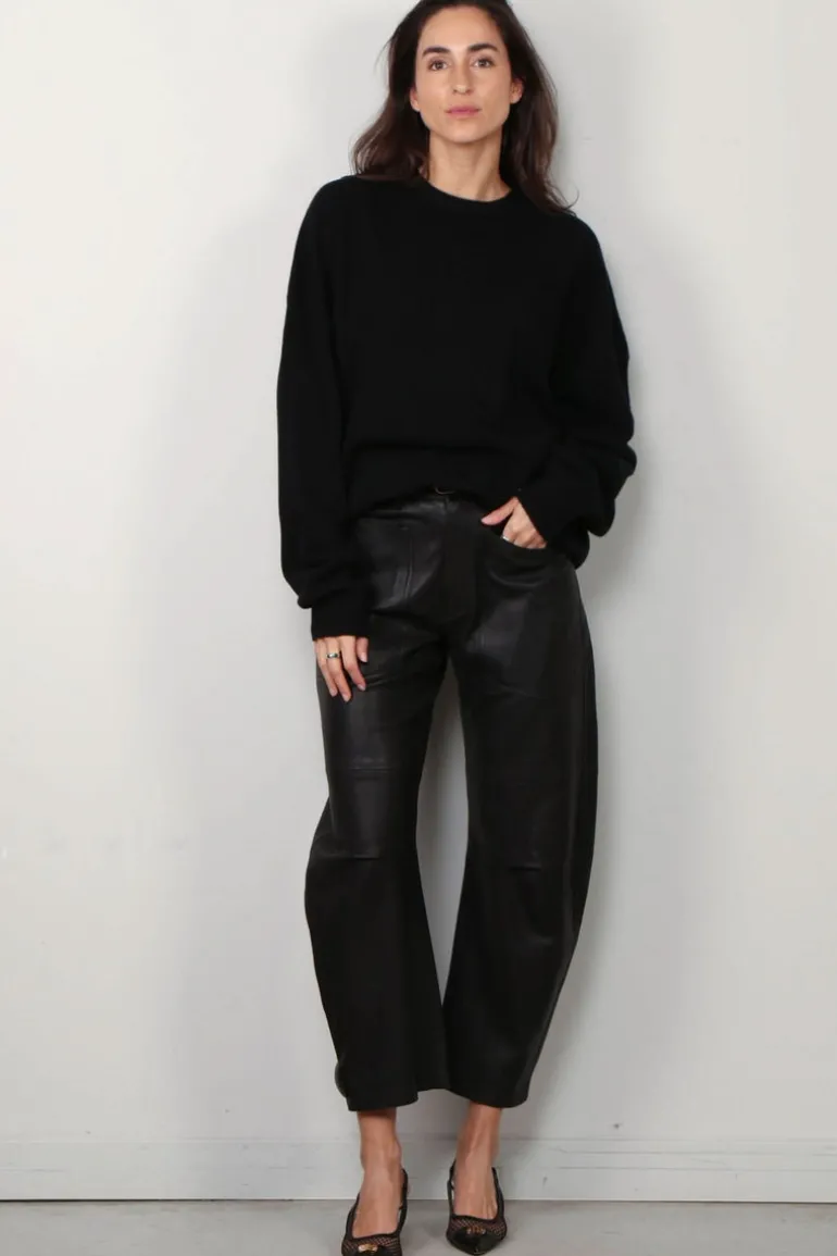 Nili Lotan Broek - Shon - Black Leather