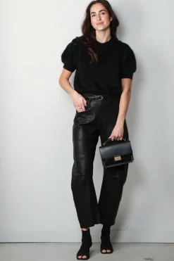 Nili Lotan Broek - Shon - Black Leather