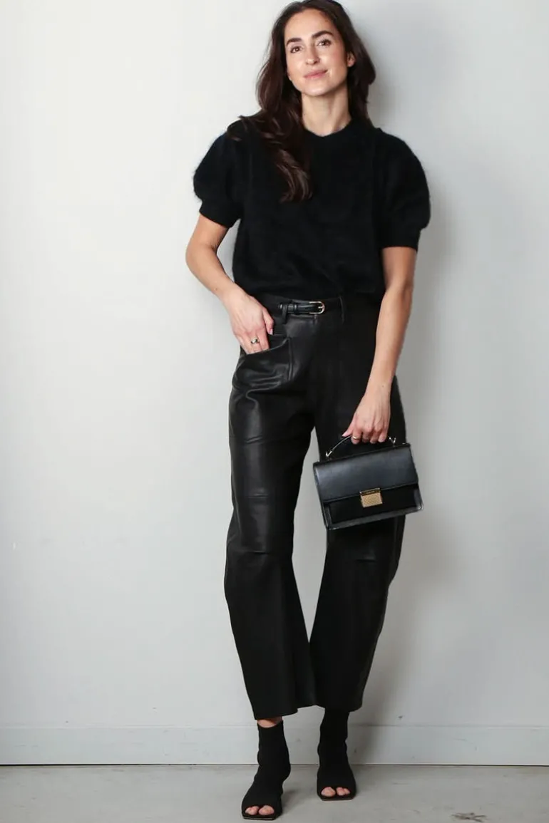 Nili Lotan Broek - Shon - Black Leather