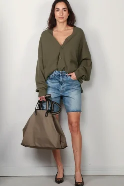NILI LOTAN shorts - Russel denim short - summer wash