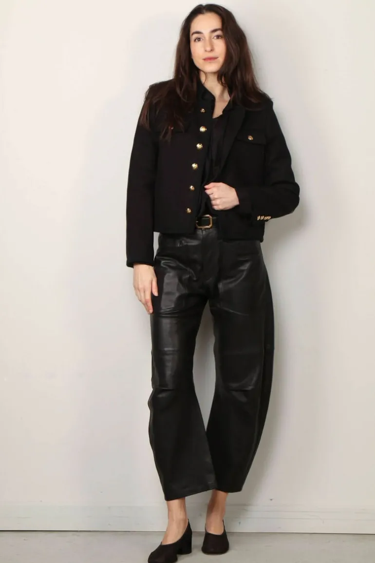 Nili Lotan Broek - Shon - Black Leather