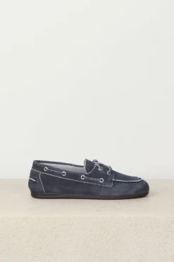 Posa Brushed Boat Loafer - Navy