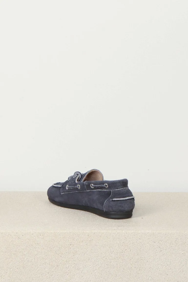 Posa Brushed Boat Loafer - Navy