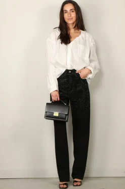 R13 Blouse - Twisted Neck Shirt - White