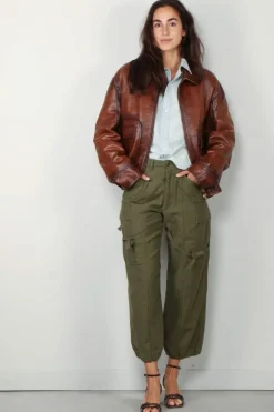 R13 Cargo - Cropped cargo - Vintage olive drab