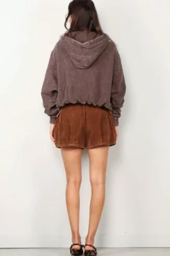 R13 Hoodie - Balloon popover hoodie - Brown