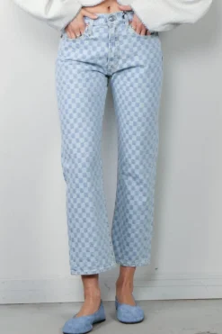 R13 Jeans - Boyfriend Jean - Checkerboard