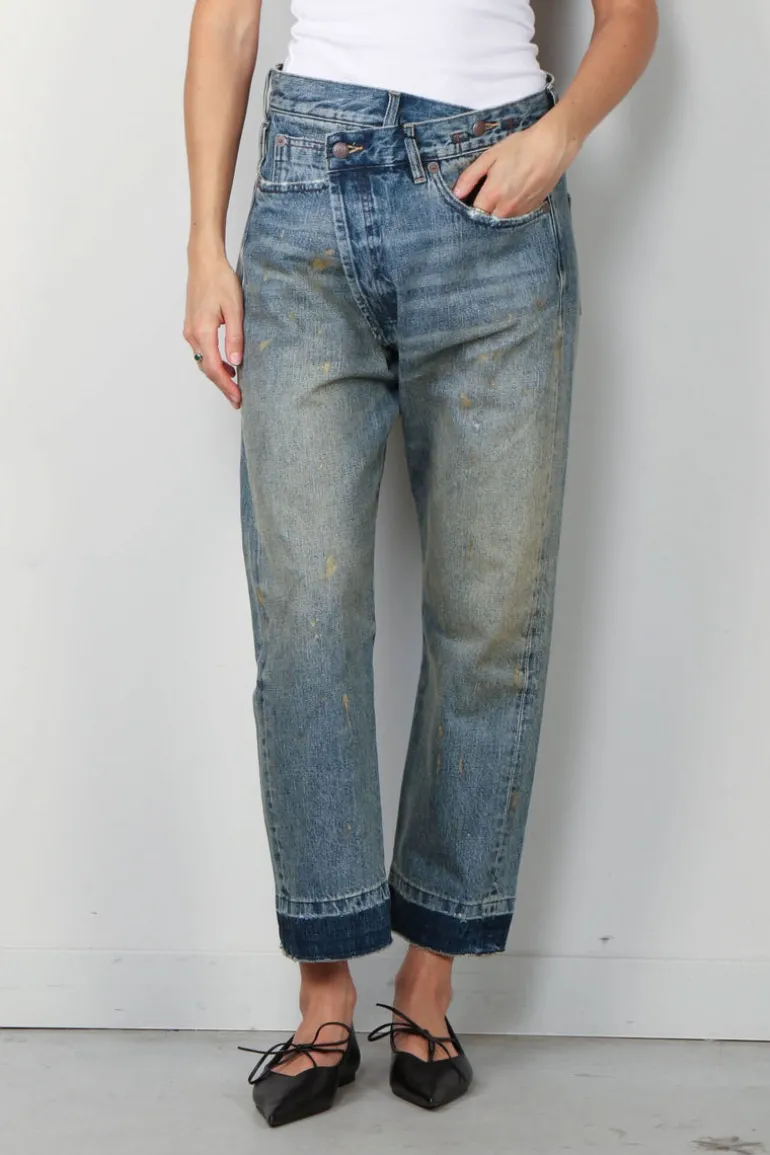 R13 Jeans - Crossover Jean - Gold Blue