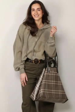 R13 Vest - Balloon Zip-Up Hoodie - Faded Olive