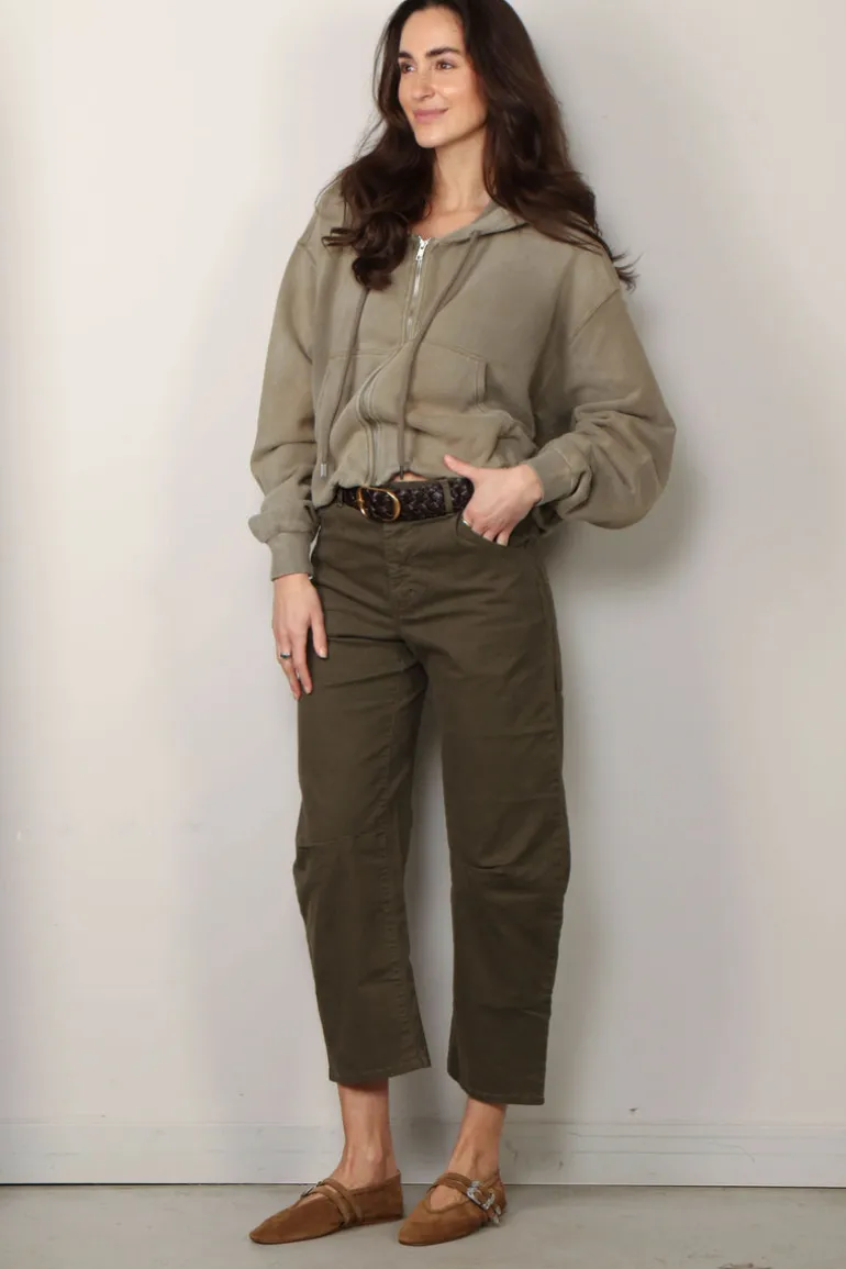 R13 Vest - Balloon Zip-Up Hoodie - Faded Olive