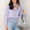 Ralph Lauren Blouse - Ls Rmsy ST Long Sleeve Blouse - Purple / White