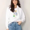 Ralph Lauren Hoodie - Strpe BR HD Long Sleeve Sweatshirt - White