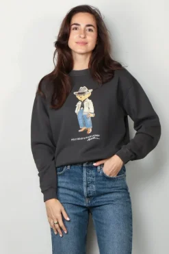 Ralph Lauren Sweater - FRG BR CN FL-LONG sleeve-sweatshirt - Pebble black
