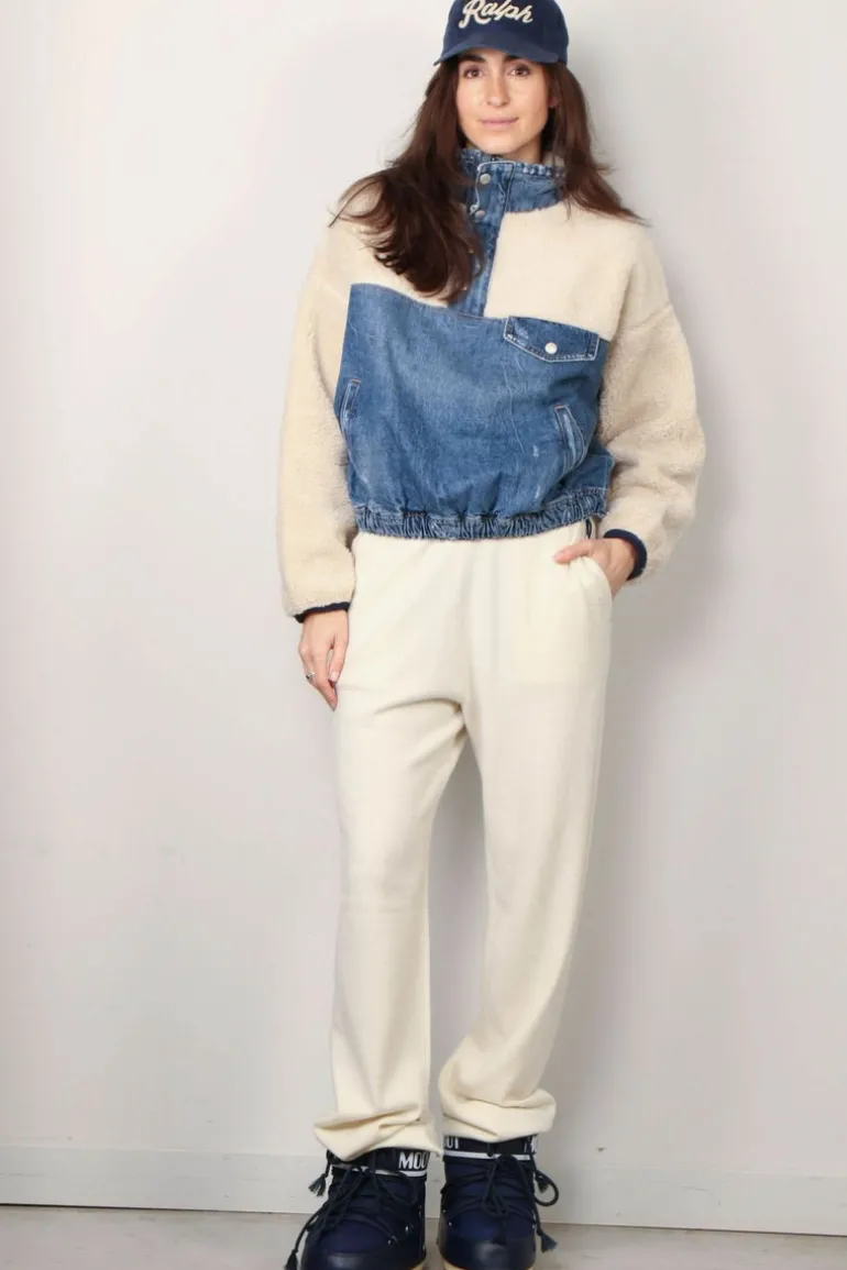 Ralph Lauren Jas - Fleece Denim Mockneck Pullover - Cusi Wash