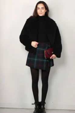 Ralph Lauren Rok - Plaid Pleated Wrap Skirt - Tartan